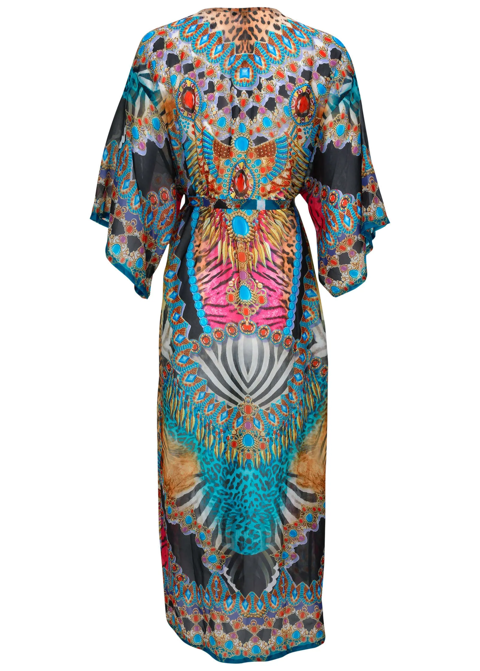 Long Kimono Cover-Up - Mirrored Jungle sold by VENUS product image thumbnail 3