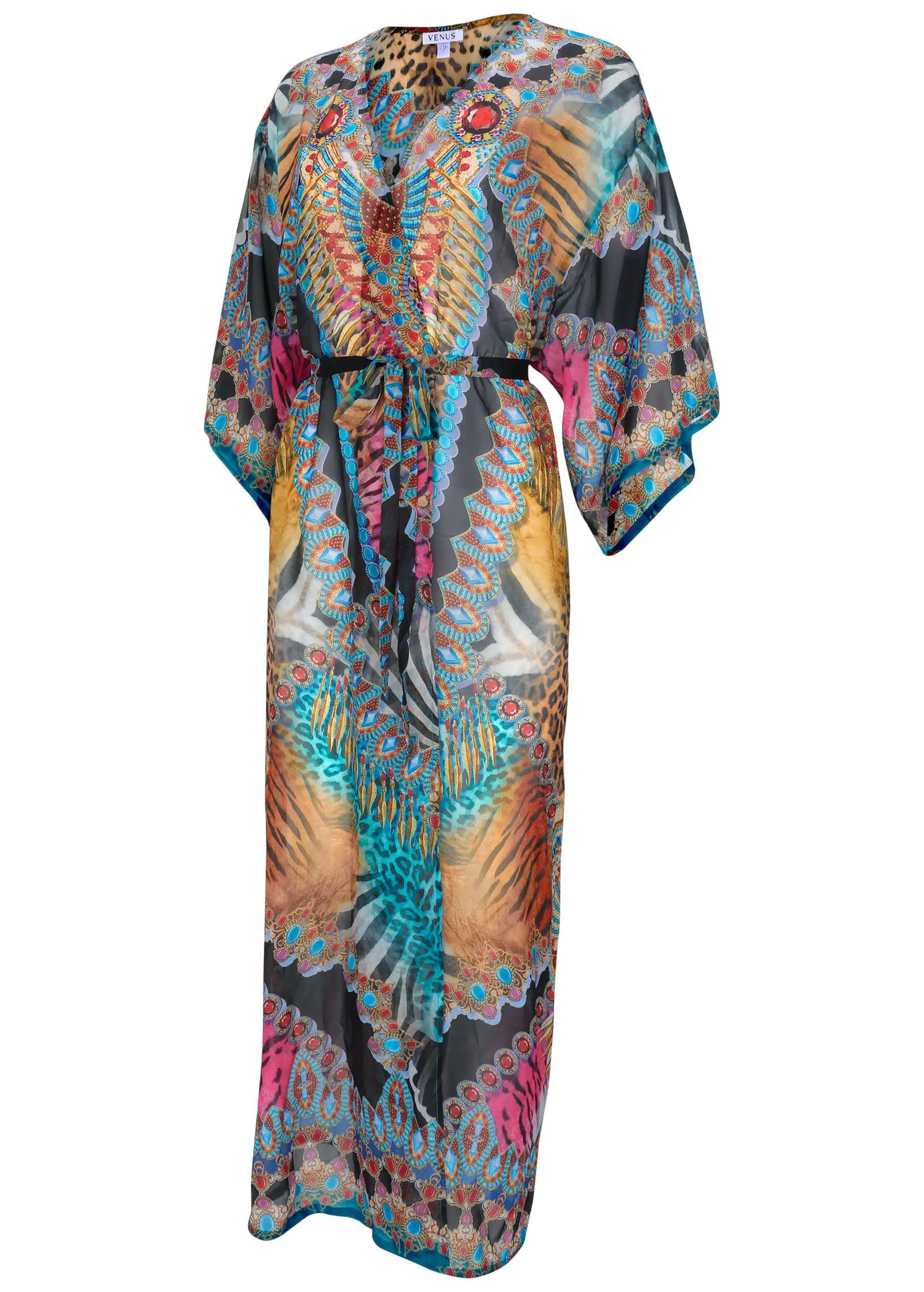 Long Kimono Cover-Up - Mirrored Jungle sold by VENUS product image thumbnail 2
