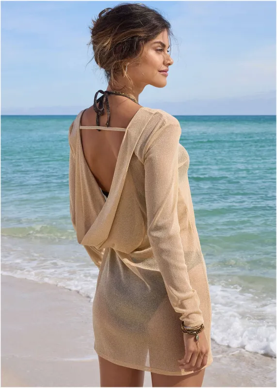 Backless Cover-Up Dress - Gold sold by VENUS