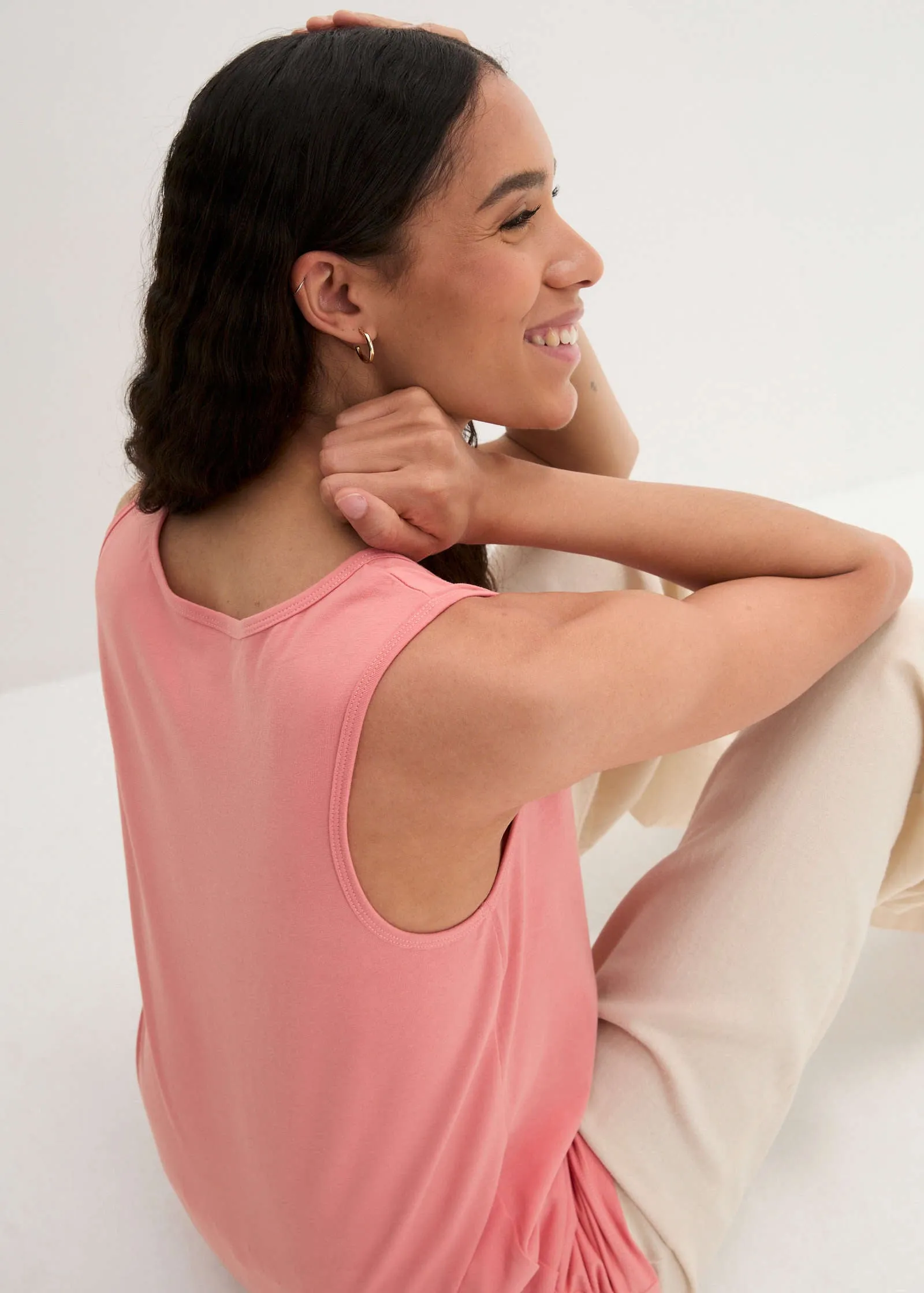 Pack Of 2 Tank Tops - Coral & White sold by VENUS product image thumbnail 5