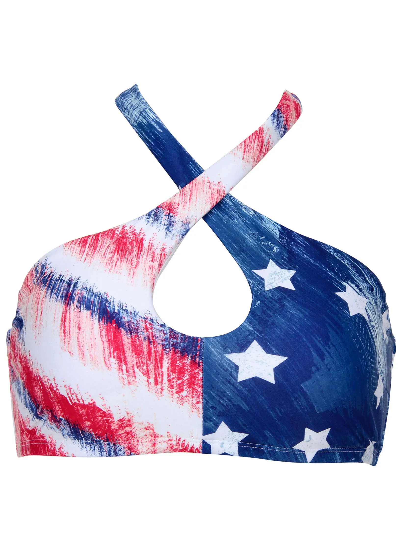 Cross Front Bikini Top - Boardwalk Flag Small sold by VENUS product image thumbnail 3