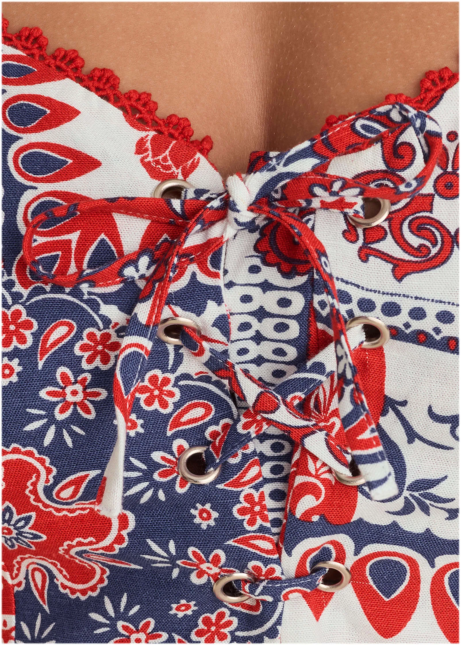 Linen Halter Dress - Heritage Bandana Medley sold by VENUS product image thumbnail 4