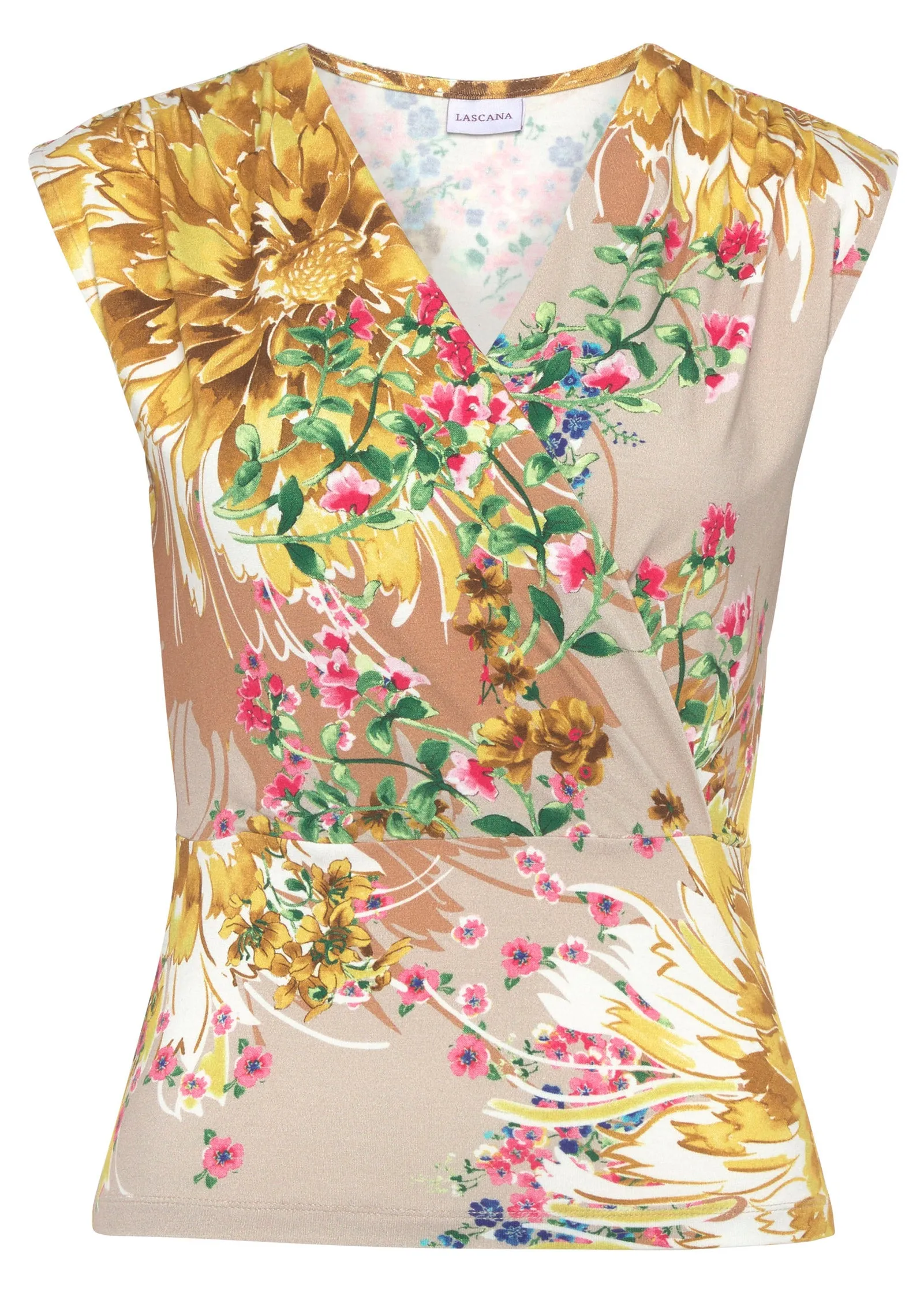 Wrap Blouse - Yellow Multi sold by VENUS product image thumbnail 2