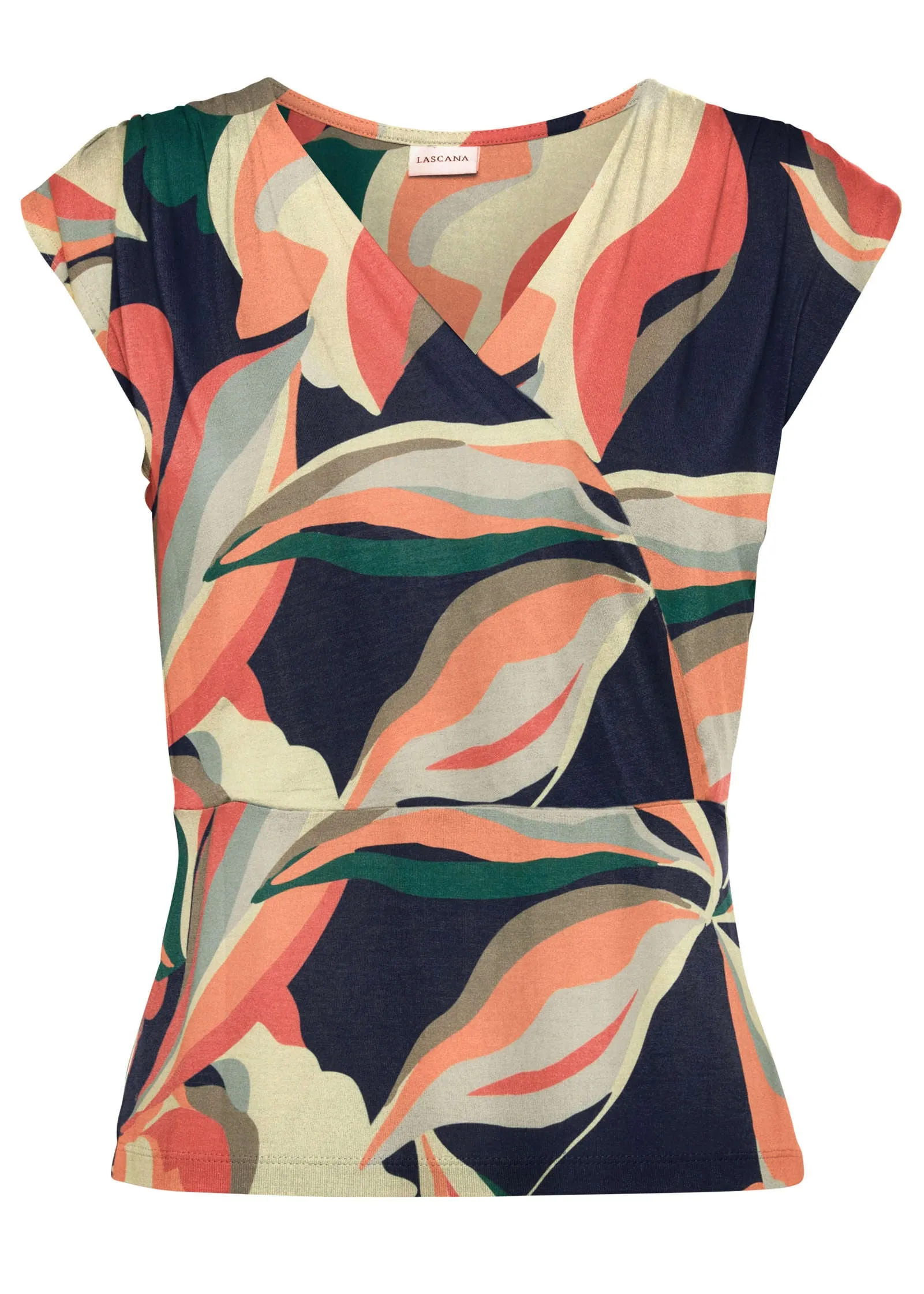 Wrap Blouse - Navy Multi sold by VENUS product image thumbnail 2