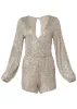 Wrap Sequin Romper - Champagne sold by VENUS
