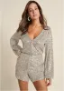 Wrap Sequin Romper - Champagne sold by VENUS