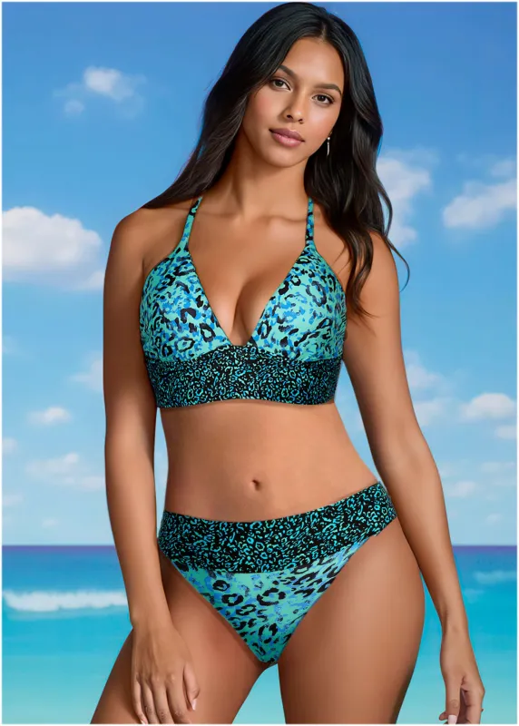 Bimini Long Line Top - Cool Leopard Combo made by VENUS