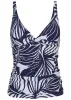 Paros Underwire Tankini - Contrast Bold Leaves sold by VENUS