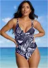 Paros Underwire Tankini - Contrast Bold Leaves sold by VENUS