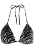 Jungle Velvet Bahamas Triangle Top - Black & Silver sold by VENUS