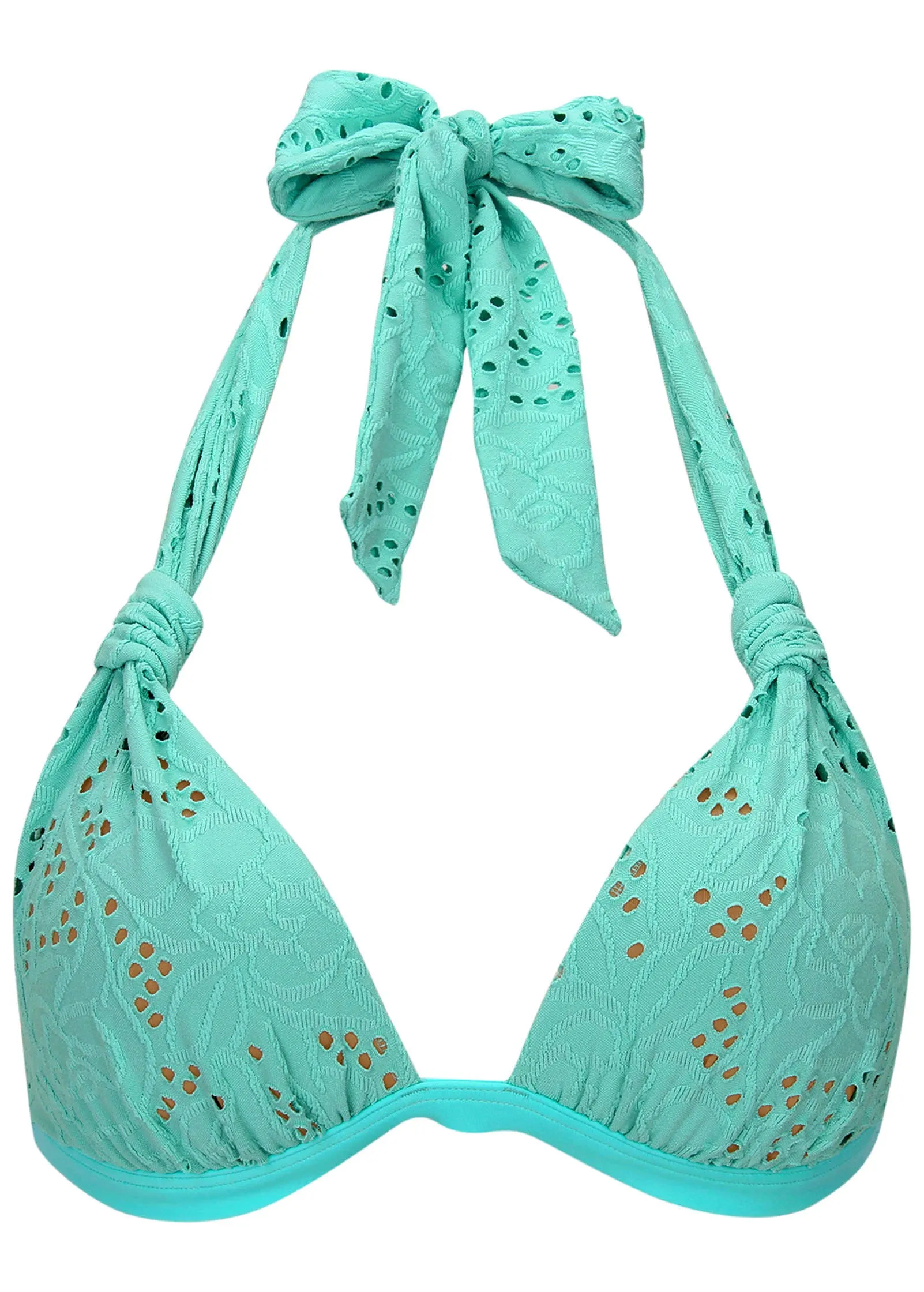 Lace Goddess Push-Up Halter Top - Light Teal sold by VENUS product image thumbnail 4