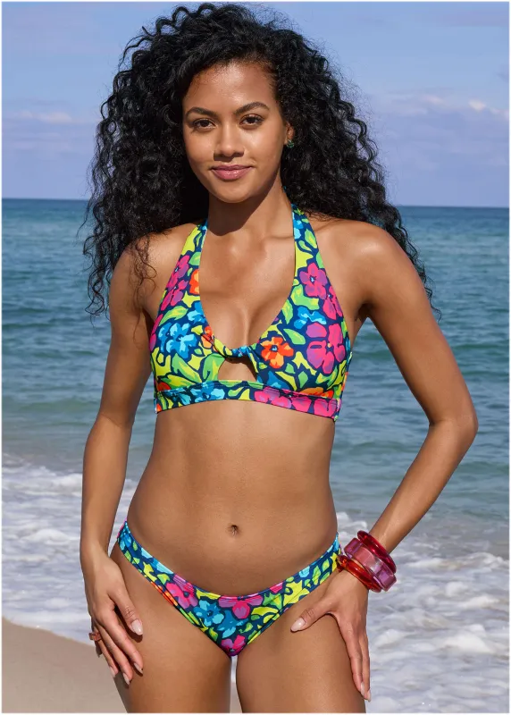 Nassau Halter Top - Flower Garden sold by VENUS