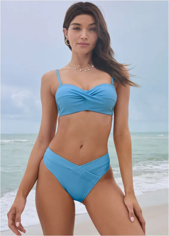 Amalfi Bandeau Top - Azure Blue sold by VENUS