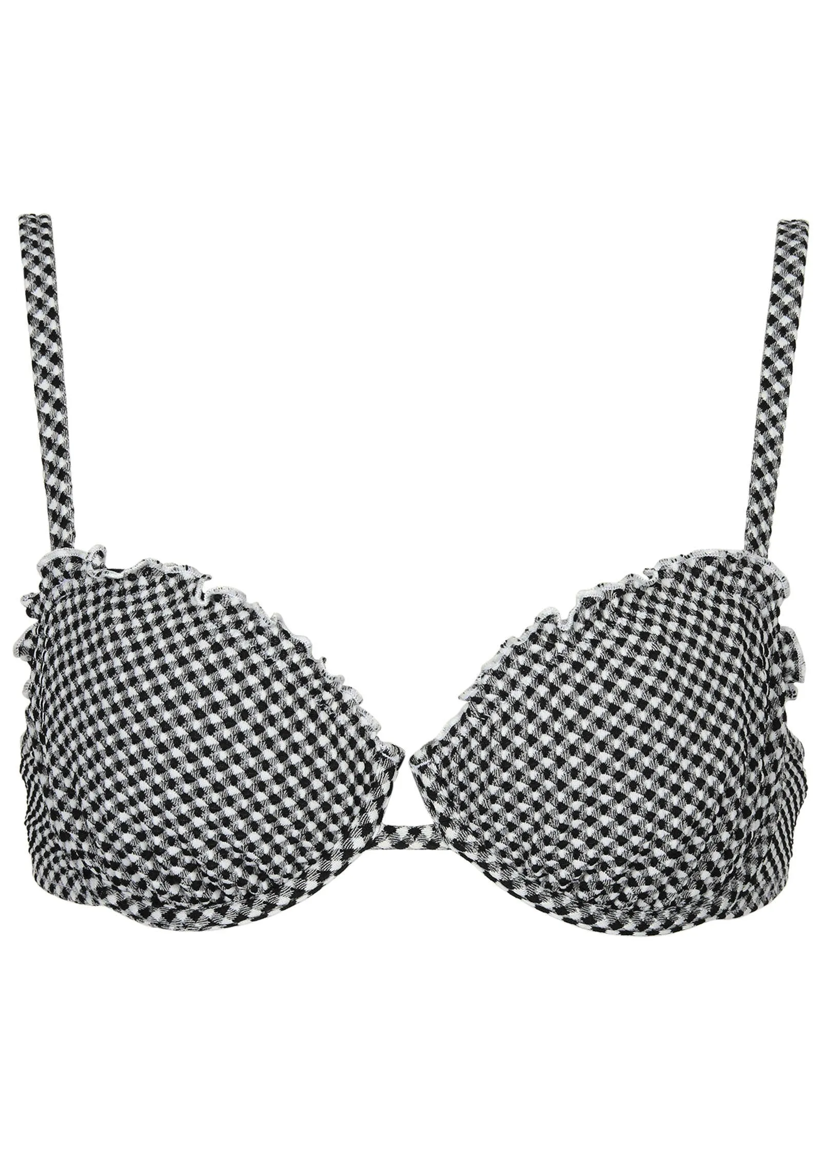 Gingham Bermuda Underwire Top - Black & White sold by VENUS product image thumbnail 4