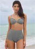 Gingham Bermuda Underwire Top - Black & White sold by VENUS