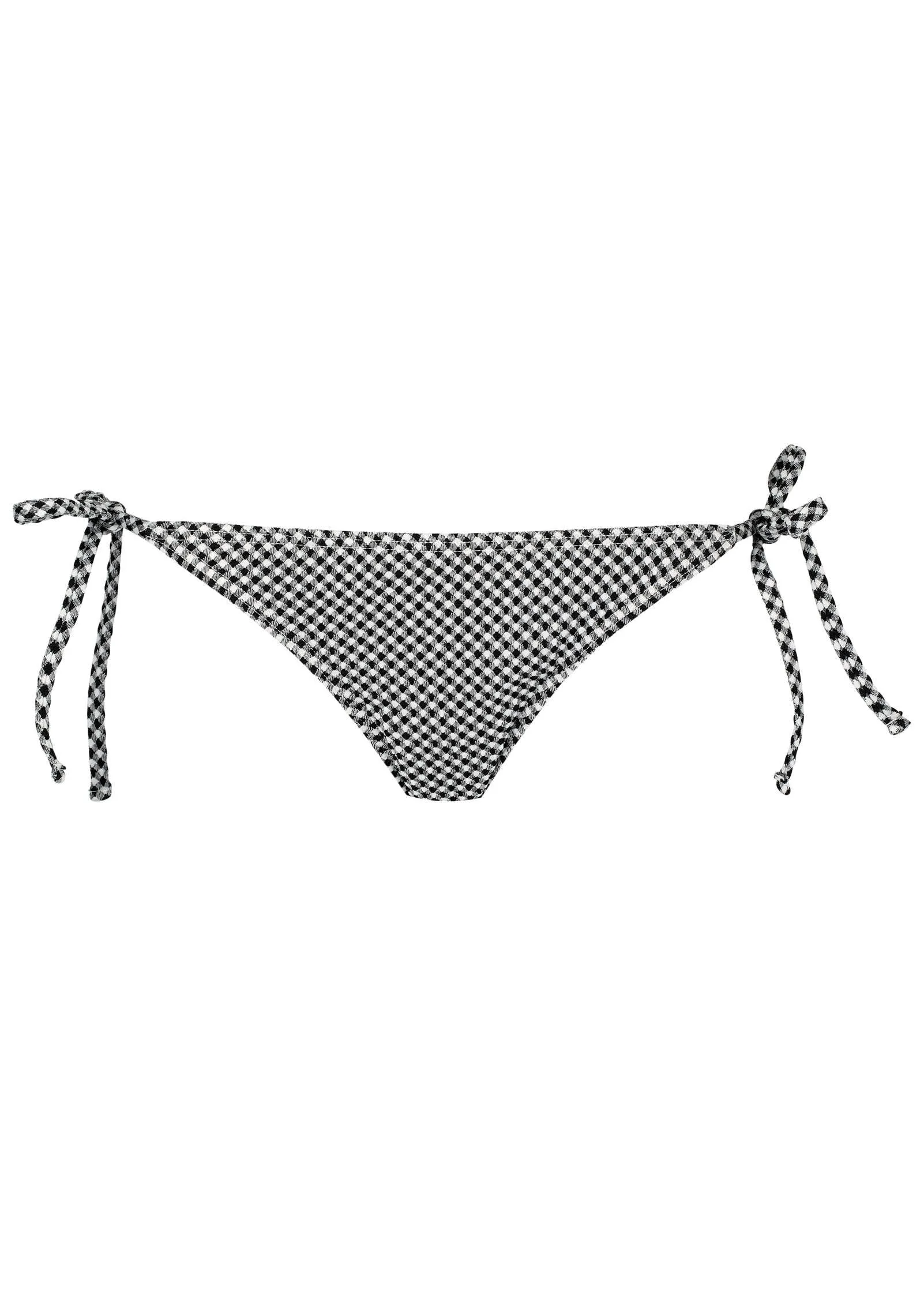 Gingham Miami Tie Side Moderate Bottom - Black & White sold by VENUS product image thumbnail 3