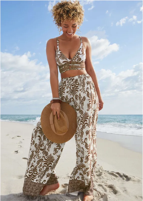 Strappy Longline Top - Mystic Paisley sold by VENUS