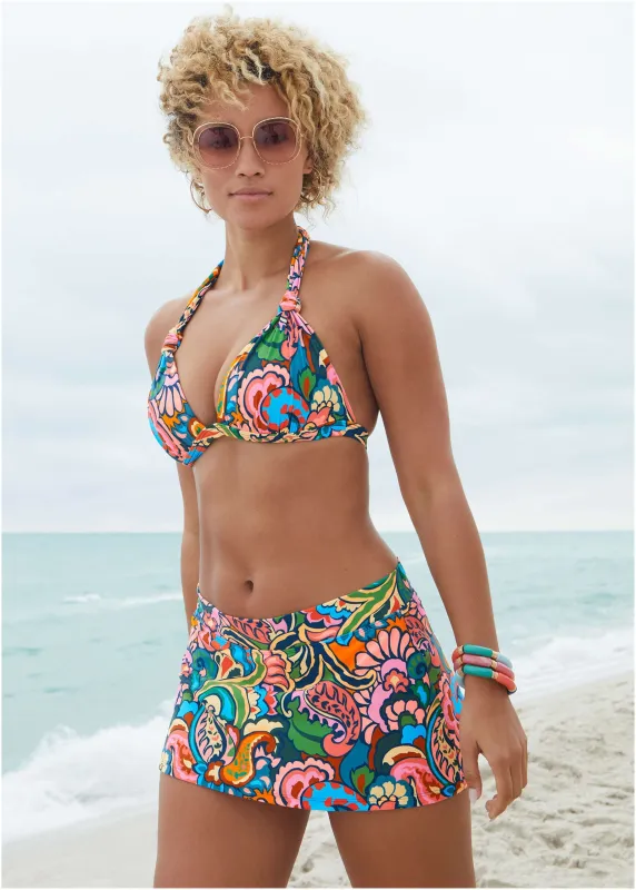Goddess Push-Up Halter Top - Fiesta Paisley sold by VENUS