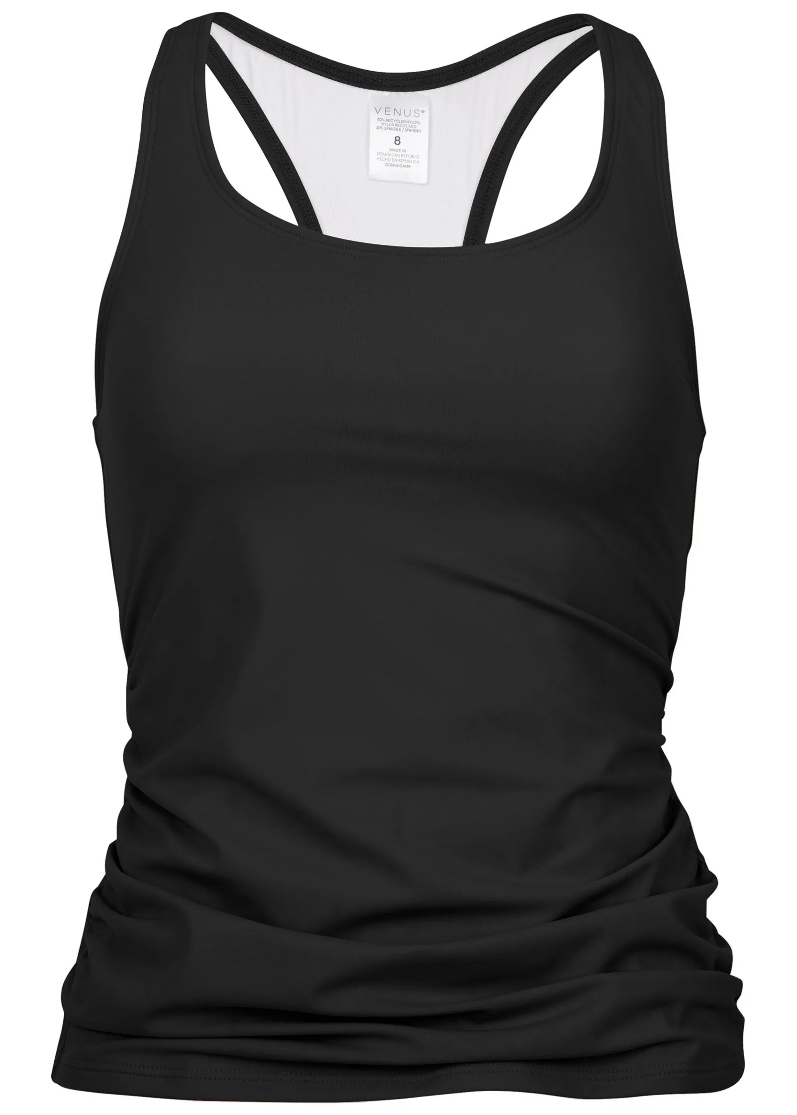 Ruched Racer Back Tankini - Black Beauty sold by VENUS product image thumbnail 3