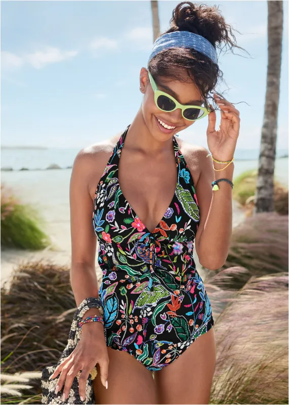 Sicily Halter Tankini - Midnight Elegance sold by VENUS