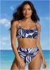 Oahu Underwire Top - Contrast Bold Leaves sold by VENUS