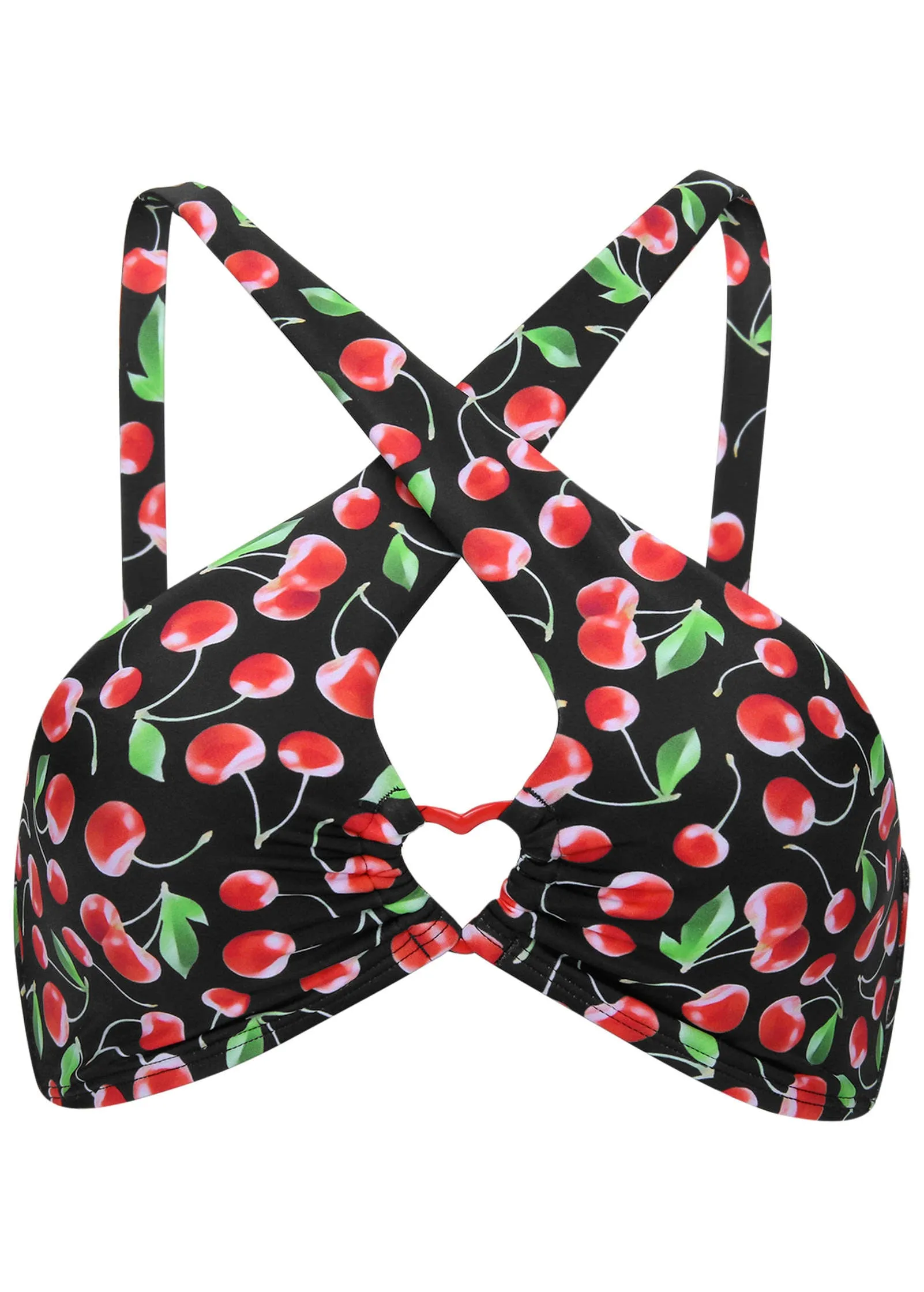 Heart Cross Halter Top - Very Cherry sold by VENUS product image thumbnail 4