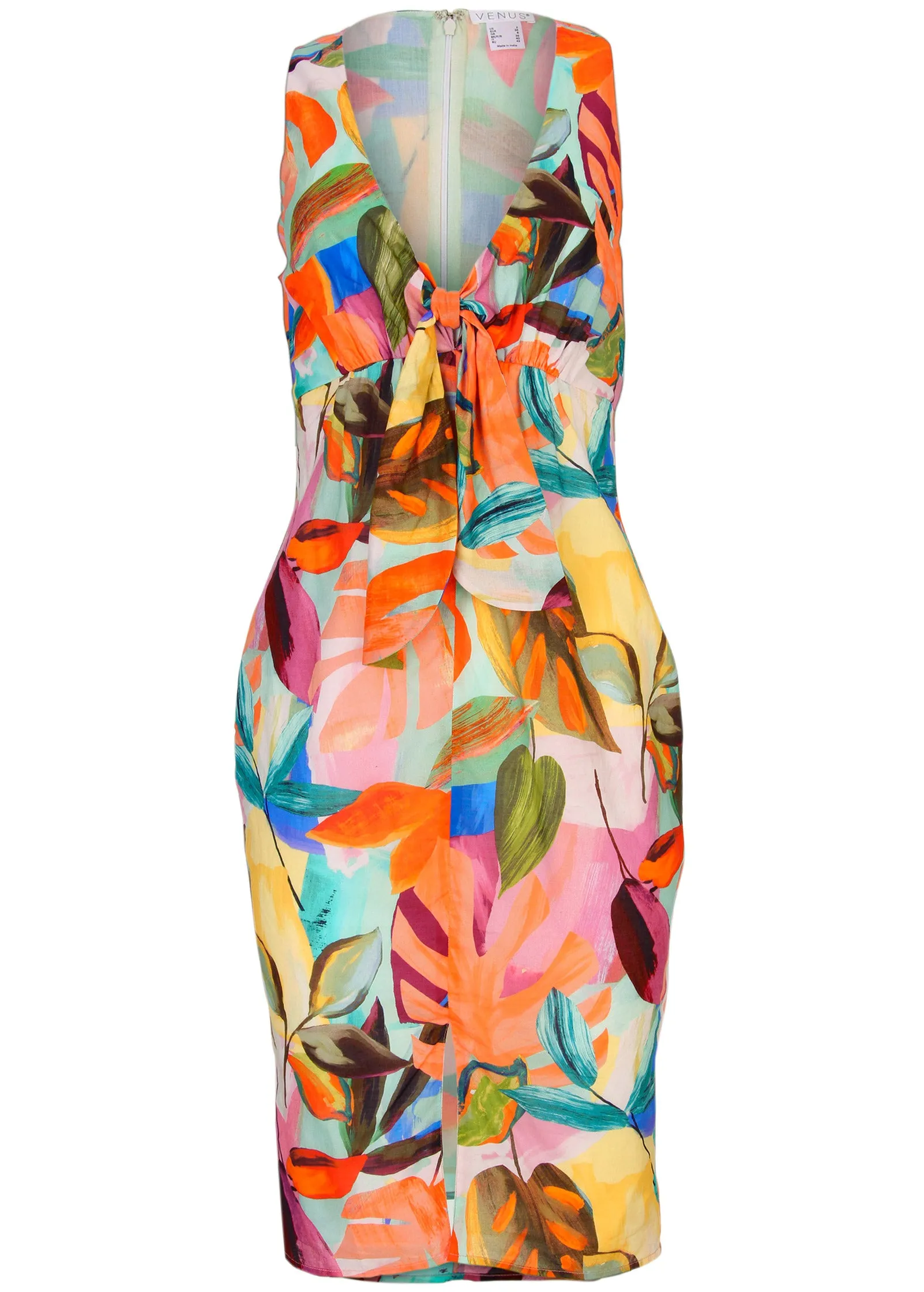 Tie Front Dress - Vibrant Tropic sold by VENUS product image thumbnail 3