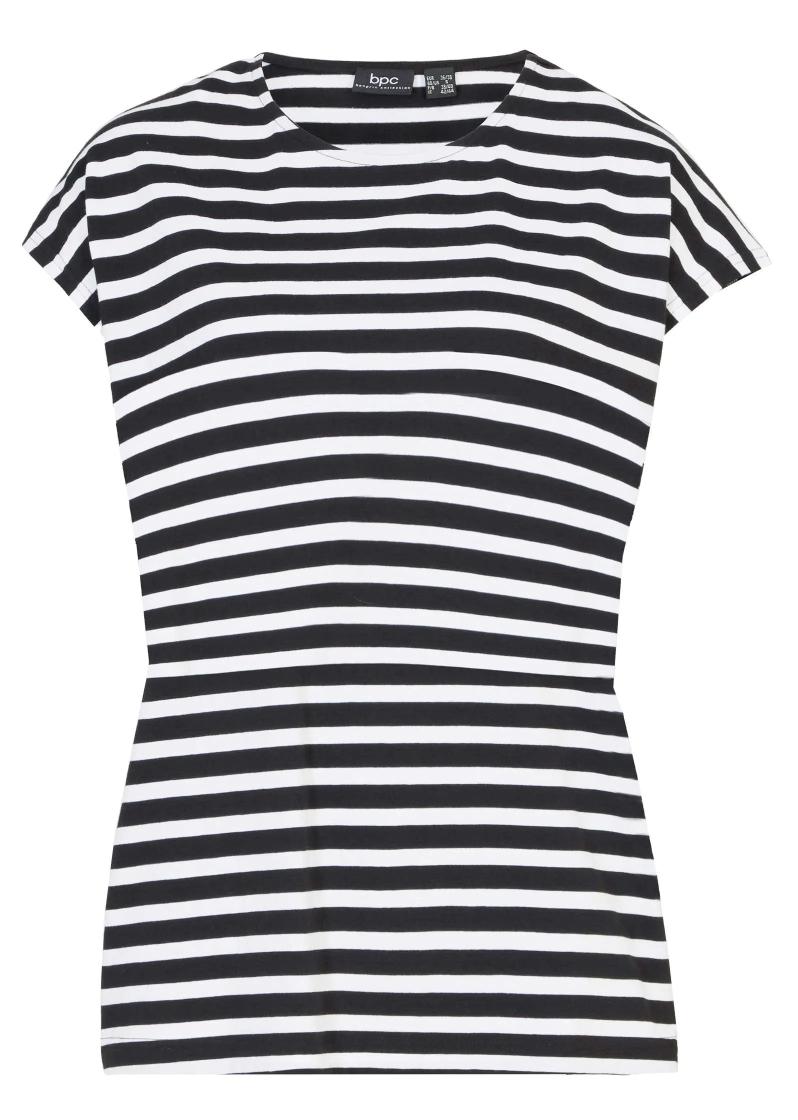 Striped Scoop Neck Top - Black & White sold by VENUS product image thumbnail 5