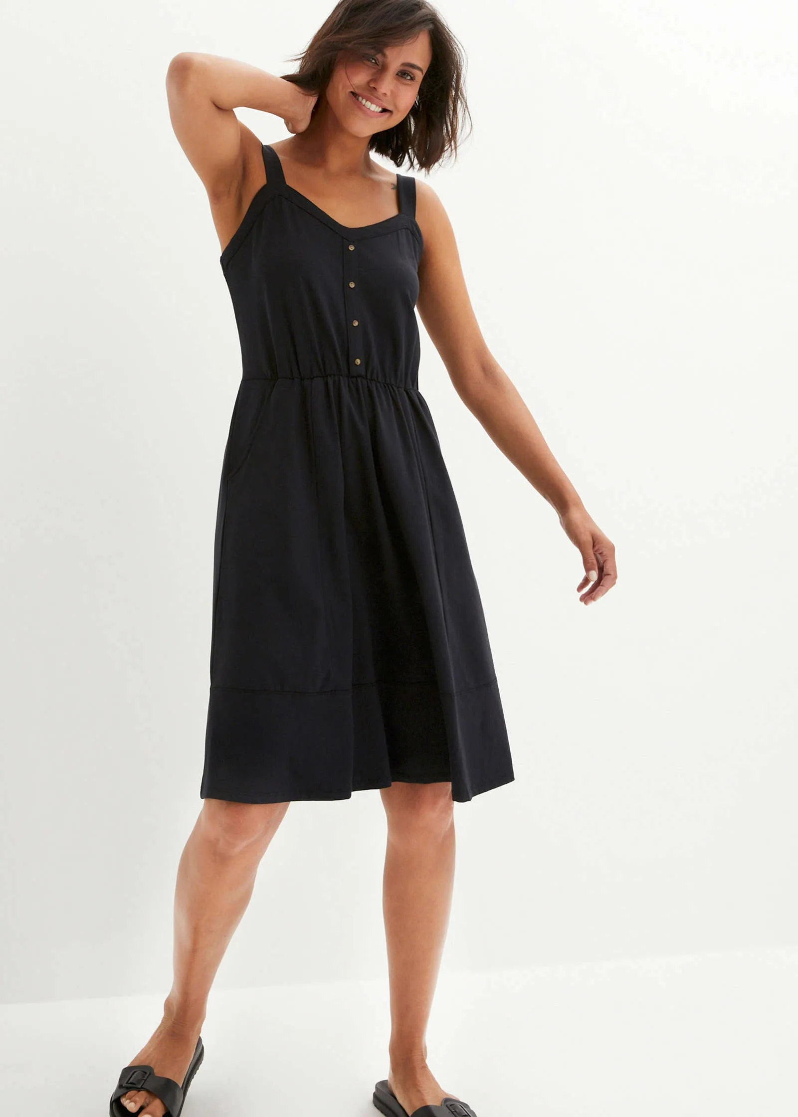 Jersey Sun Dress - Black sold by VENUS