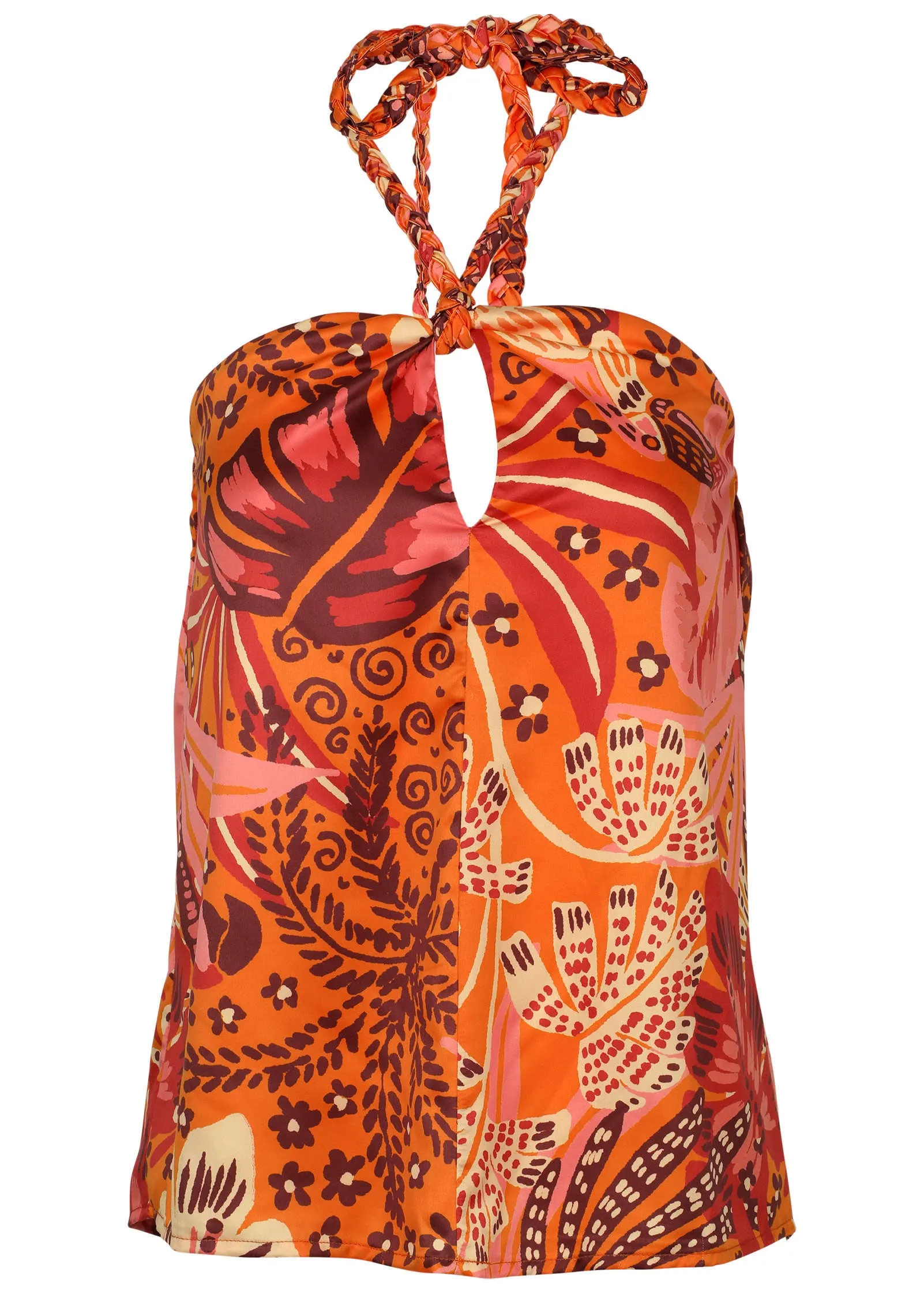 Printed Keyhole Halter - Parrot Palm sold by VENUS product image thumbnail 4