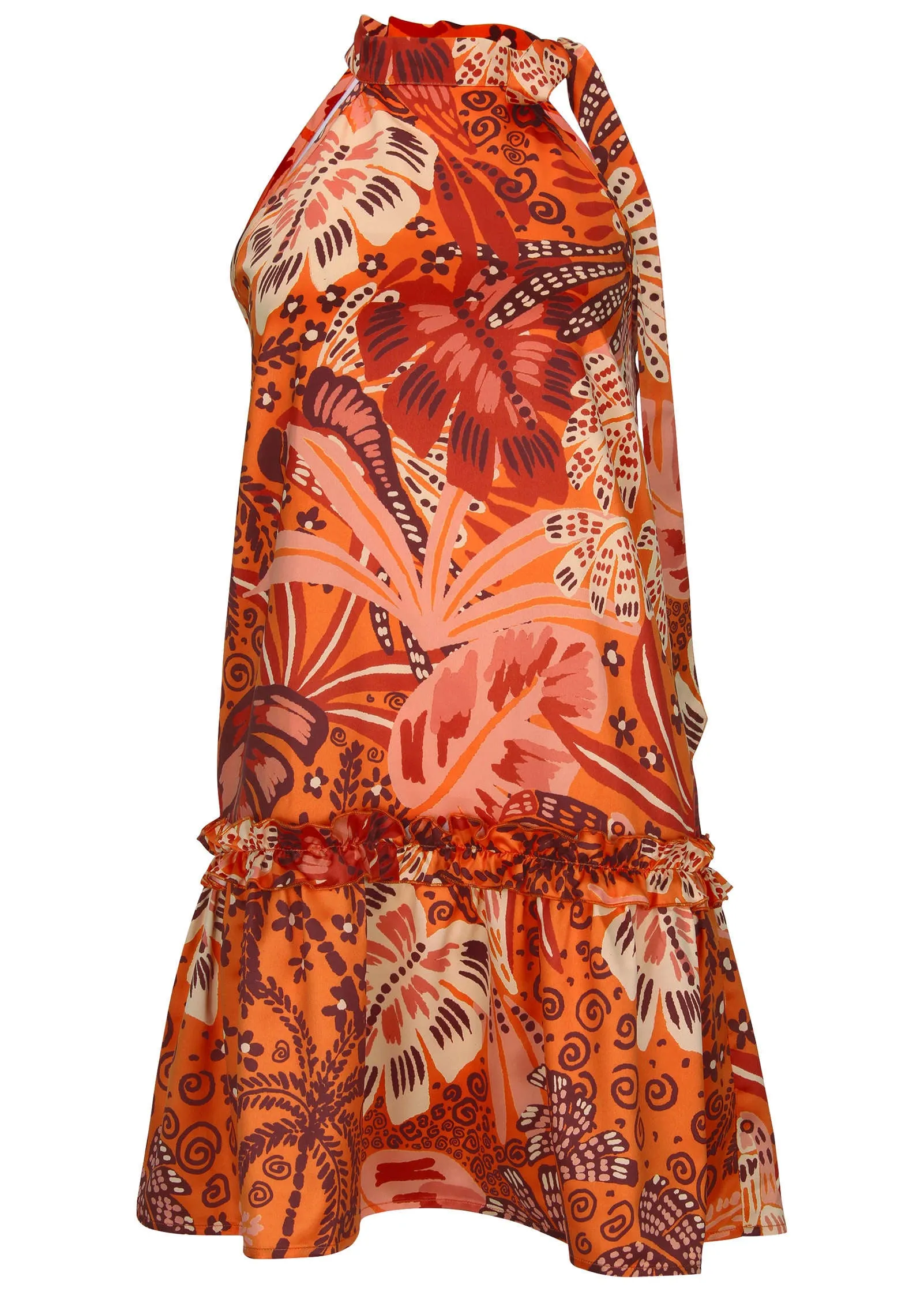 Drop-Waist Mini Dress - Parrot Palm sold by VENUS product image thumbnail 4