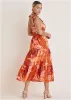 Tiered Maxi Dress - Parrot Palm sold by VENUS