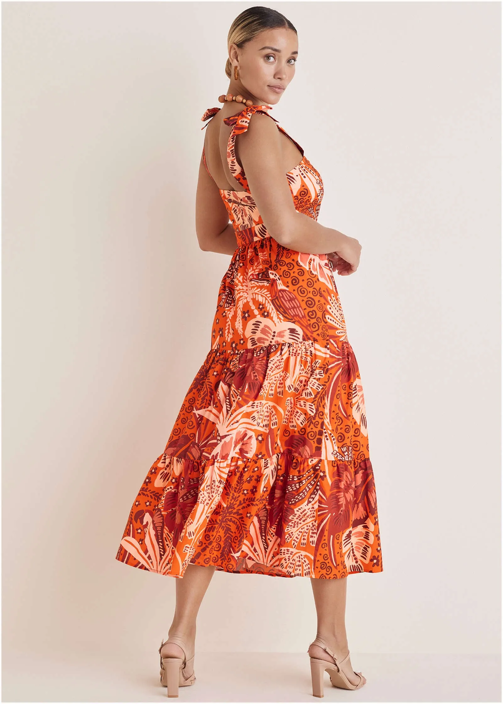 Tiered Maxi Dress - Parrot Palm sold by VENUS product image thumbnail 2