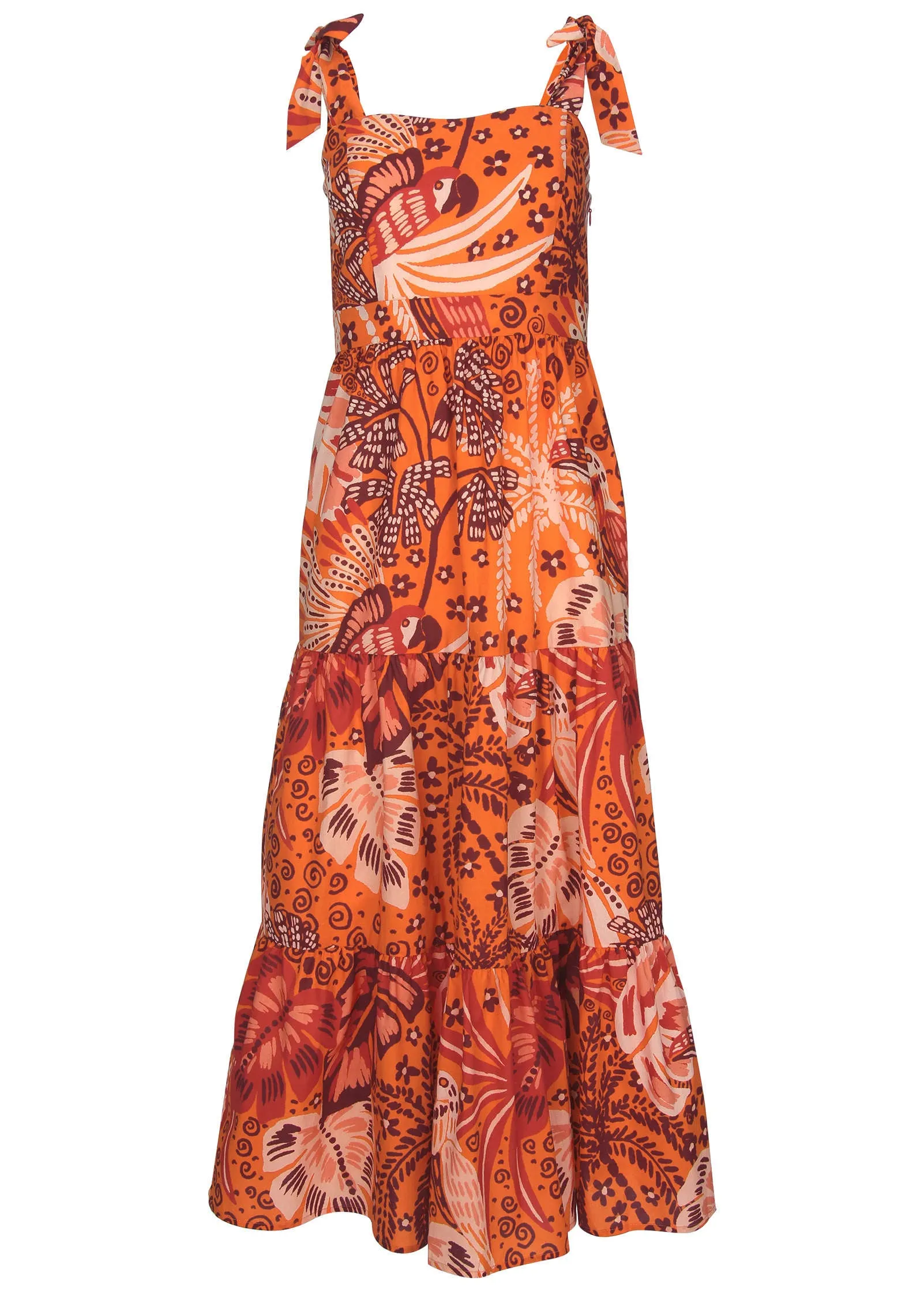 Tiered Maxi Dress - Parrot Palm sold by VENUS product image thumbnail 3