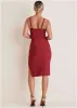 Side Slit Bandage Dress - Dark Red sold by VENUS