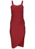 Side Slit Bandage Dress - Dark Red sold by VENUS