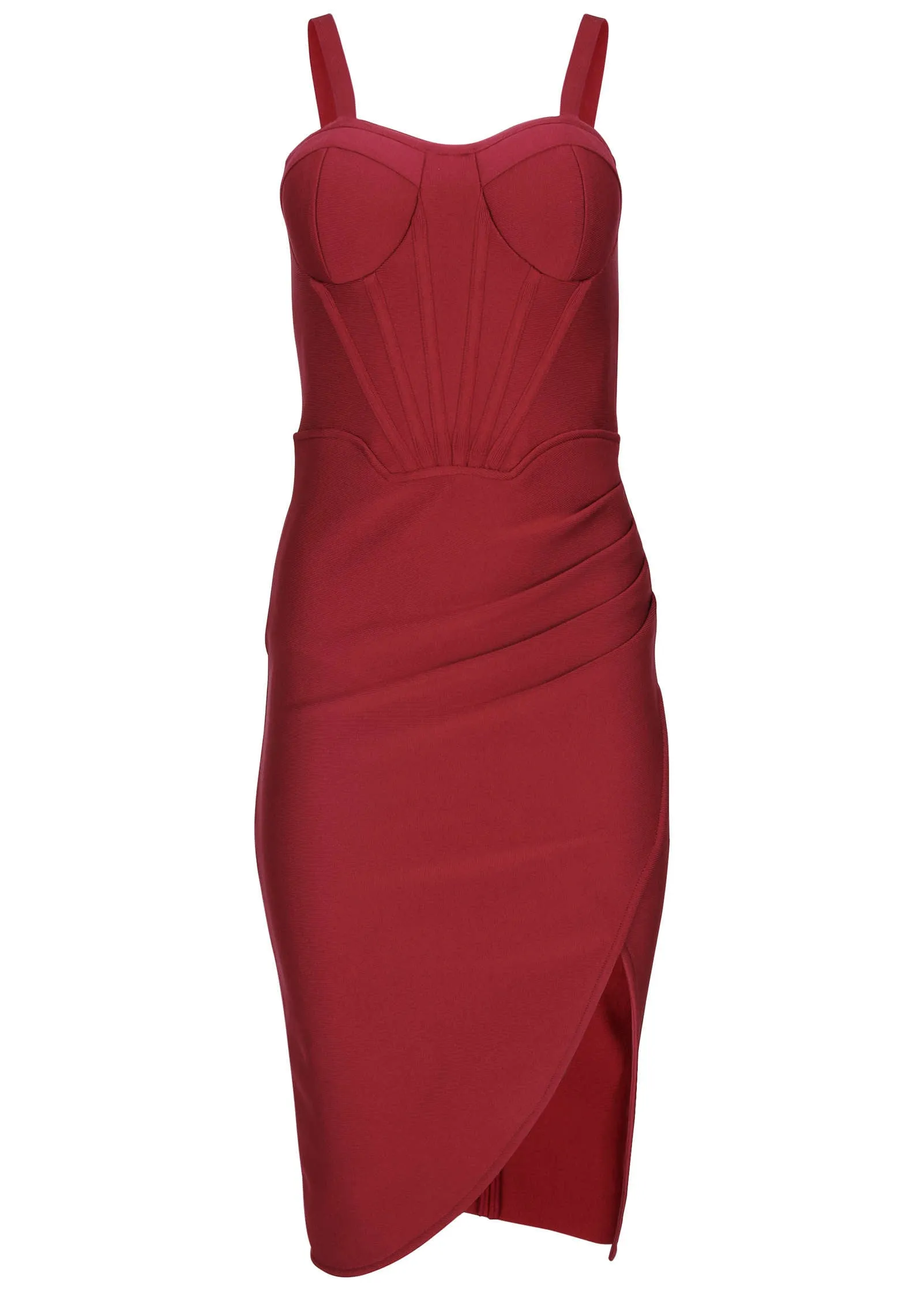 Side Slit Bandage Dress - Dark Red sold by VENUS product image thumbnail 4