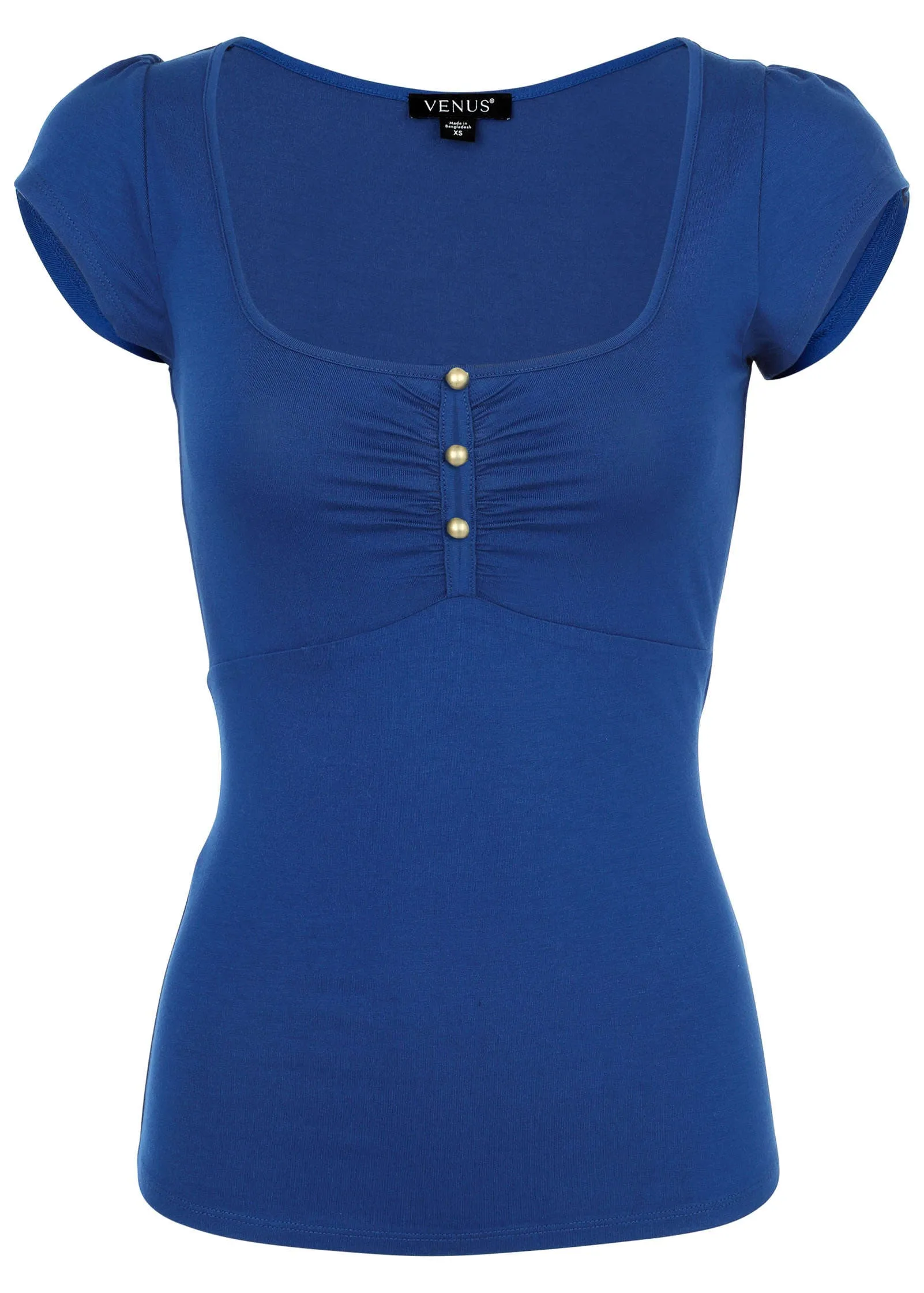 Square Neck Henley - Sodalite Blue sold by VENUS product image thumbnail 2