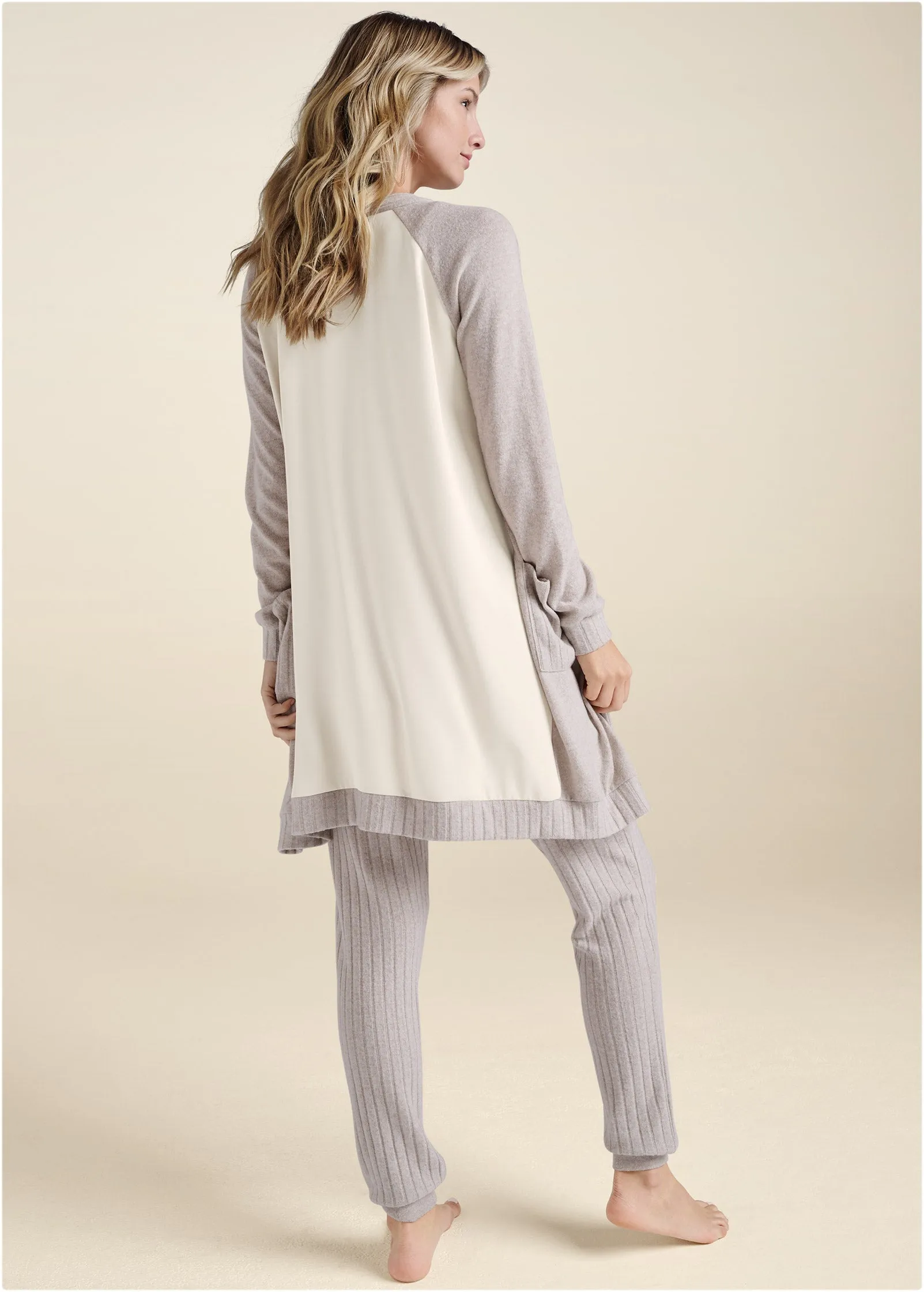 Ribbed Hacci Cardigan - Taupe sold by VENUS product image thumbnail 3