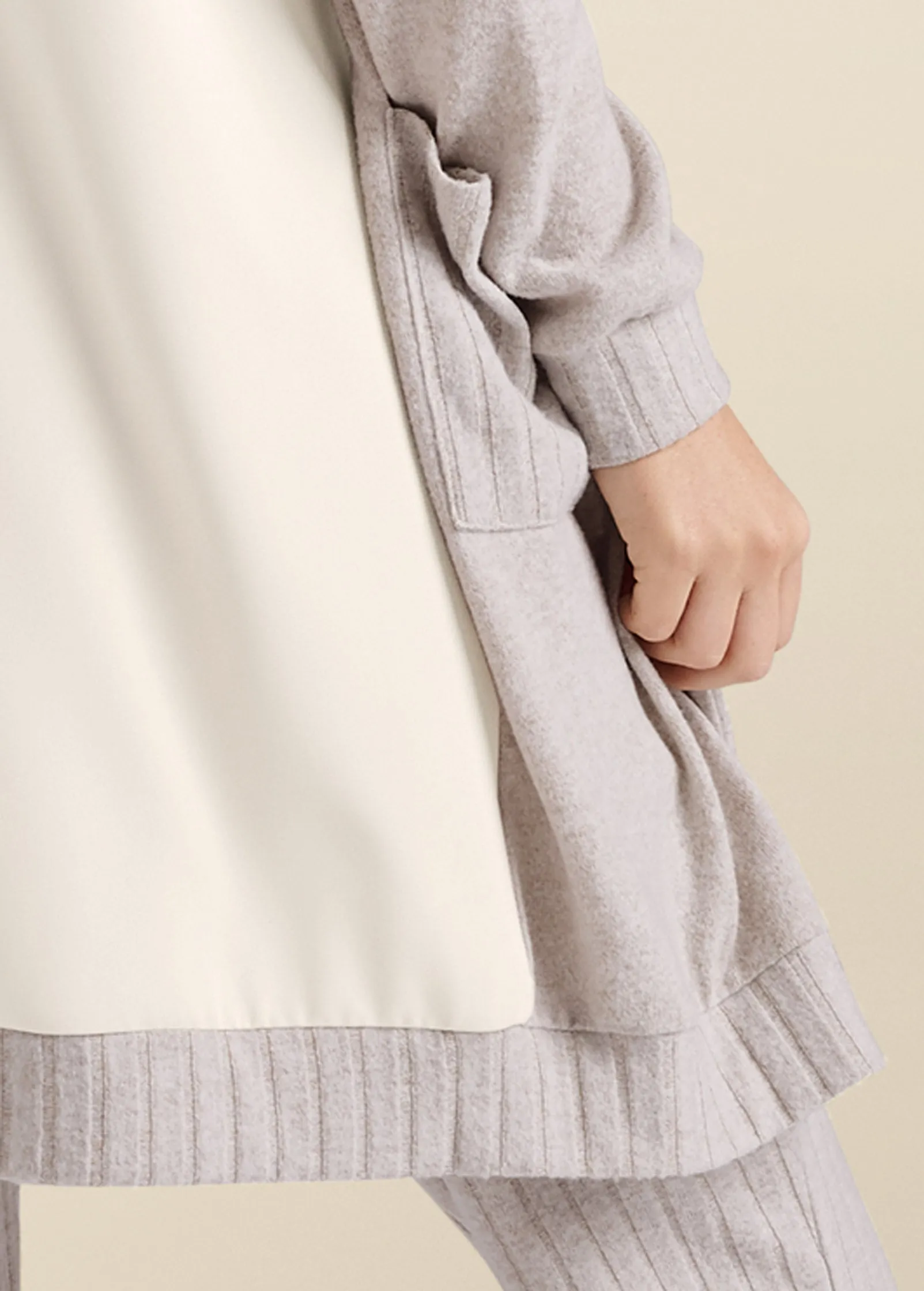 Ribbed Hacci Cardigan - Taupe sold by VENUS product image thumbnail 5