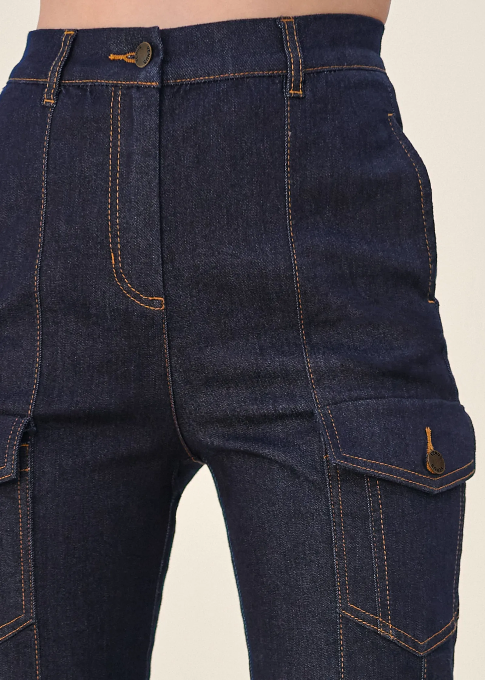 Denim Cargo Pants - Indigo Blue sold by VENUS product image thumbnail 4