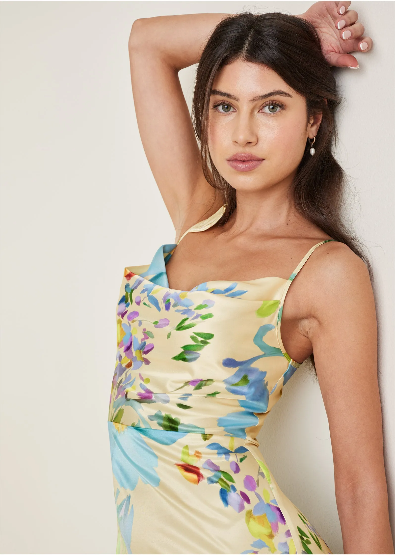 Cowl Neck Slip Dress - Coquette Bouquet sold by VENUS product image thumbnail 5