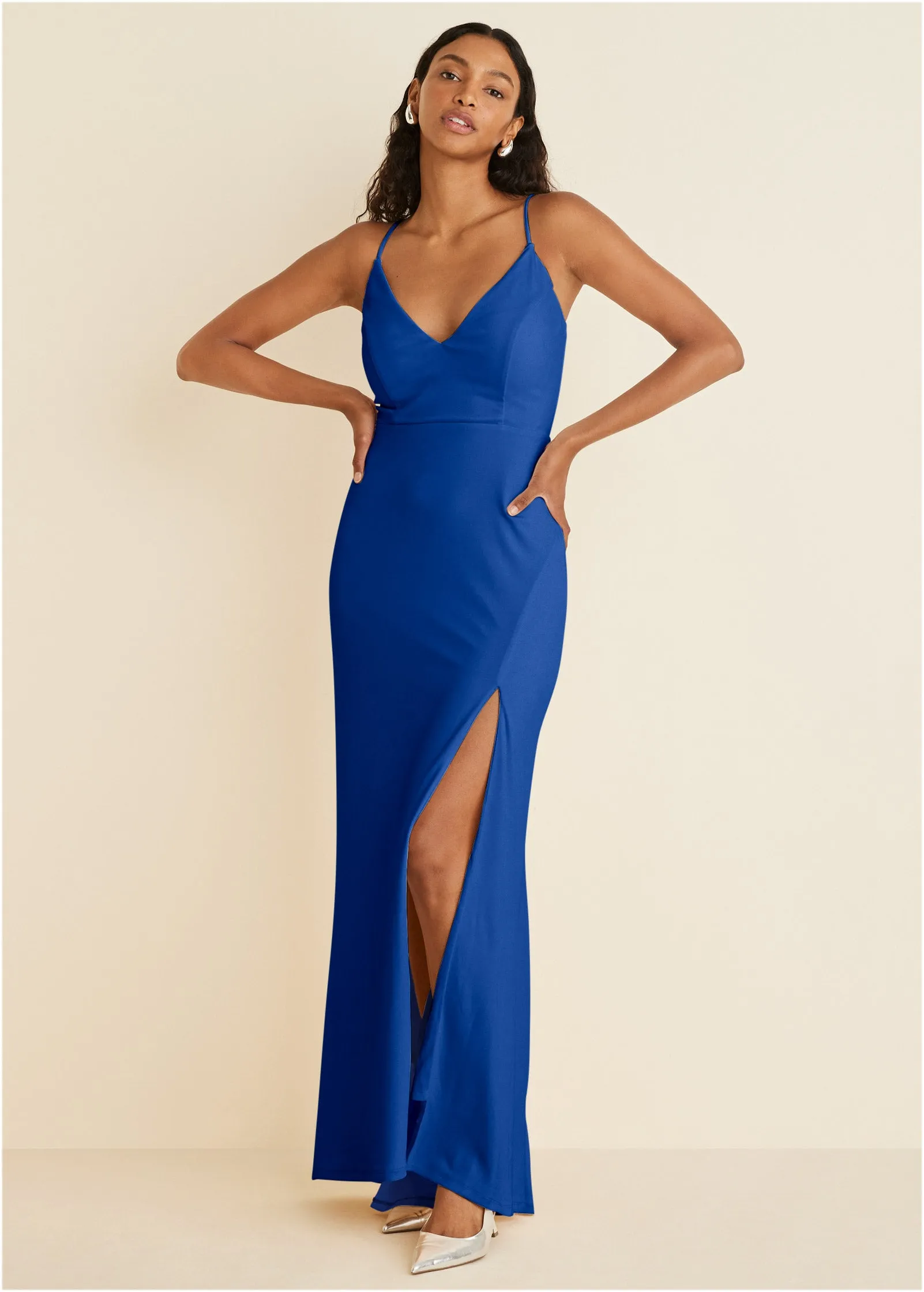Matte Jersey Maxi Dress - Blue sold by VENUS product image thumbnail 5