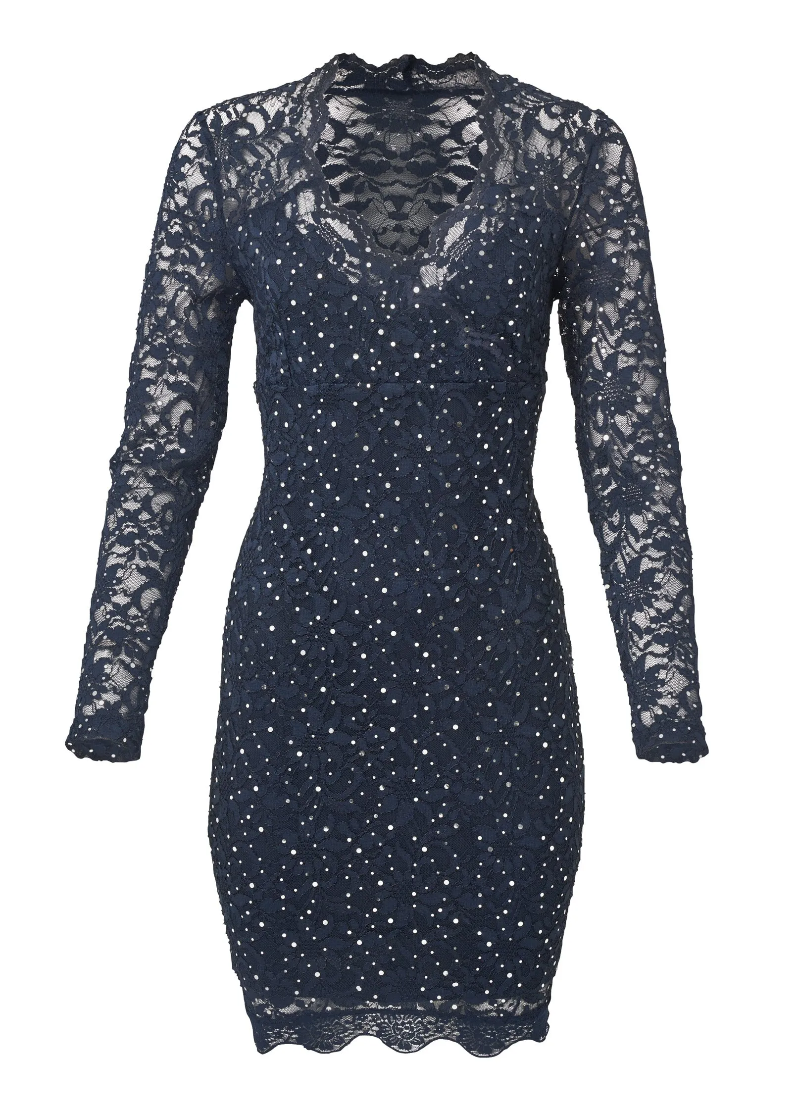 Lace Sparkle Mini Dress - Navy sold by VENUS product image thumbnail 5