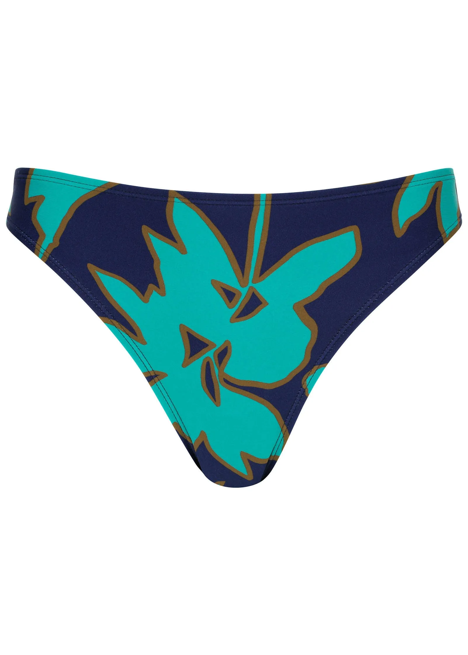 Honolulu Midi Bikini Bottom - Blue Block Floral sold by VENUS product image thumbnail 3