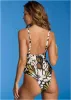 Beaded Plunging Swimsuit - Butterfly Cheetah sold by VENUS