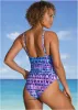 Riviera Ruched Swimsuit - Blurred Leopard Stripe sold by VENUS