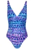 Riviera Ruched Swimsuit - Blurred Leopard Stripe sold by VENUS
