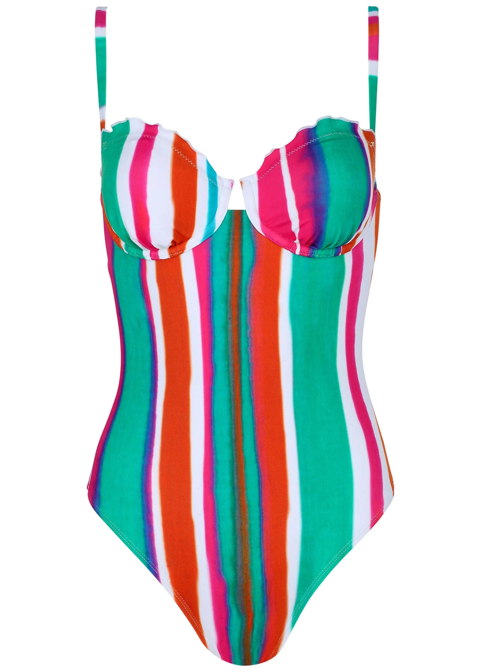 Bermuda Underwire Swimsuit - Watercolor Stripe sold by VENUS product image thumbnail 5