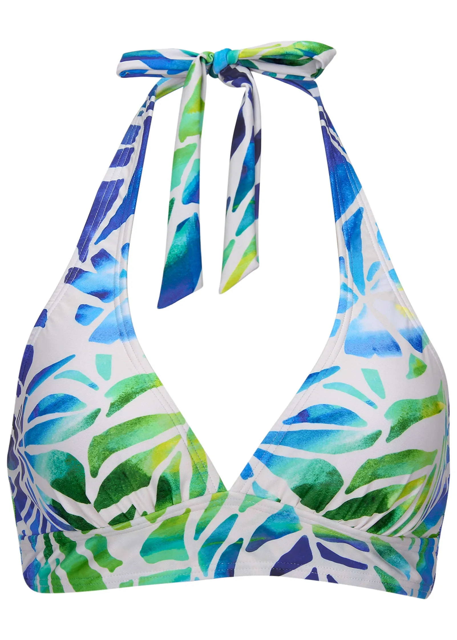 Anguilla Halter Bikini Top - Ombre Block Leaves sold by VENUS product image thumbnail 3